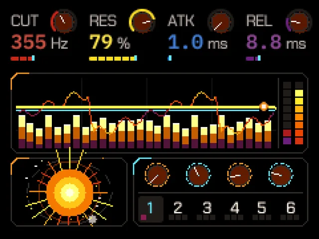Pocket GammaWave home screen on the M-VAVE FM-1